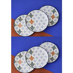 Tabak Evi Porselen Audrey 6 Kişilik Pasta Takımı 20cm Ve Çay Tabak Takımı 12cm