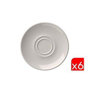Tabak Evi Porselen Lona Fincan Tabağı 16cm Taban Çapı 4cm 6 Li