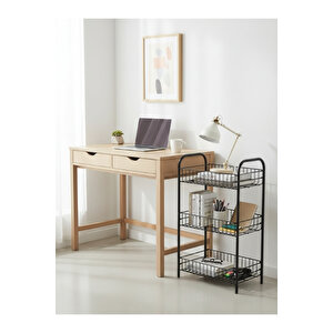 3 Katlı Kitaplık & Ayakkabılık, Banyo, Mutfak, Oyuncak Rafı Metal Kitaplık 60x40x23 Cm