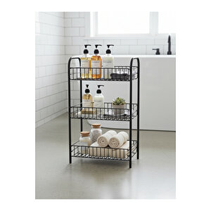 Katlı Metal Banyo Rafı Banyo Düzenleyici Banyo Dolabı Organizer Düzenleyici