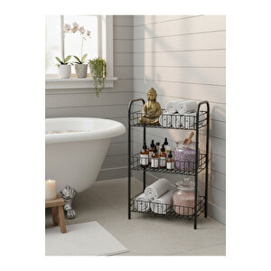 Katlı Metal Banyo Rafı Banyo Düzenleyici Banyo Dolabı Organizer Düzenleyici
