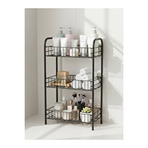 Katlı Metal Banyo Rafı Banyo Düzenleyici Banyo Dolabı Organizer Düzenleyici