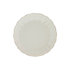 Bone Luz Altın Yaldızlı Çukur Tabak 22cm Tekli