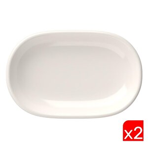 Tabak Evi Porselen Magnus Oval Kayık Tabak 23x15x3cm 2 Li̇