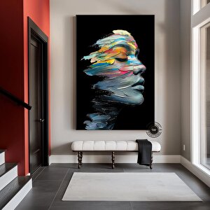 Soyut Kadın Portresi; Modern Duvar Sanatı 40x60 cm