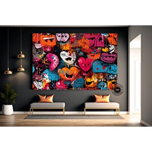 Graffiti Urban Sanatı; Çerçeveli Duvar Dekoru 40x60 cm