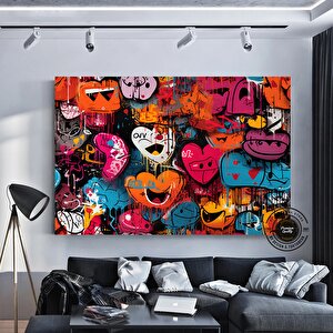 Graffiti Urban Sanatı; Çerçeveli Duvar Dekoru 40x60 cm