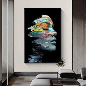 Soyut Kadın Portresi; Modern Duvar Sanatı 80x150 cm