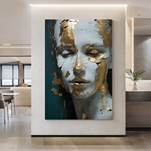 Altın Kadın Portresi Kanvas; Zarif Duvar Tablosu