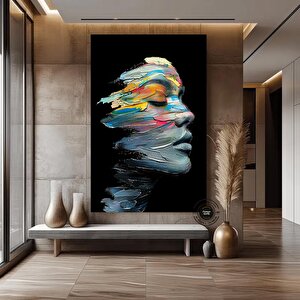 Soyut Kadın Portresi; Modern Duvar Sanatı 70x100 cm
