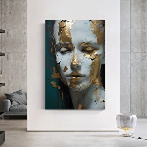 Altın Kadın Portresi Kanvas; Zarif Duvar Tablosu