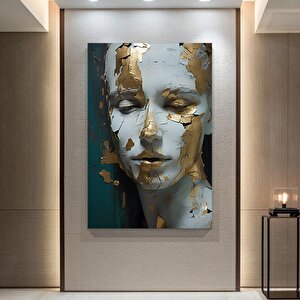 Altın Kadın Portresi Kanvas; Zarif Duvar Tablosu