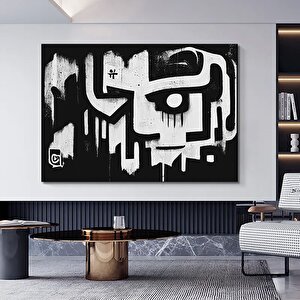 Büyük Soyut Duvar Sanatı Graffiti; Amerikan Reprodüksiyon Tablosu; Kanvas Duvar Sanatı; Poster Baskı 100x200 cm