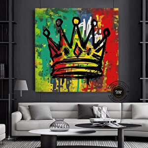 Taç Grafiti Sanatı – Kral Taç Dijital Tablosu 40x40 cm