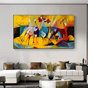 Picasso Stili Kanvas; Canlı Renkler