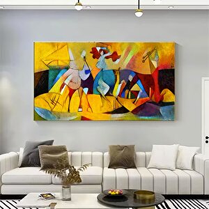 Picasso Stili Kanvas; Canlı Renkler