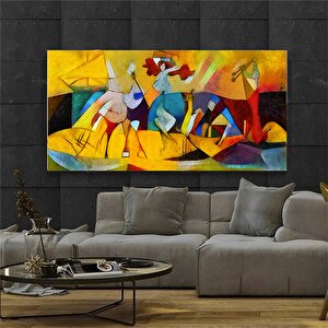 Picasso Stili Kanvas; Canlı Renkler 60x120 cm