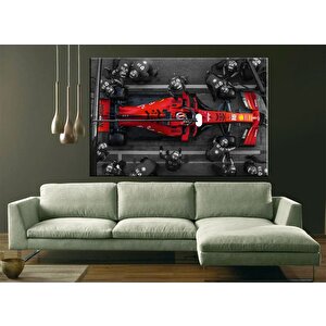Charles Leclerc F1 Kanvas Tablo | Ferrari Hediye | Pit Stop Sanatı 80x120 cm