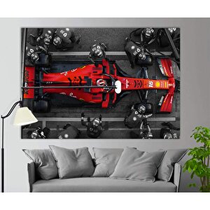 Charles Leclerc F1 Kanvas Tablo | Ferrari Hediye | Pit Stop Sanatı 90x150 cm