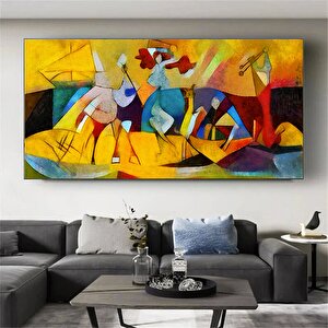 Picasso Stili Kanvas; Canlı Renkler