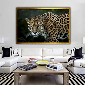 Renkli Kaplan Kanvas – Kaplan Duvar Sanatı, Asmaya Hazır 60x120 cm