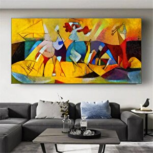 Picasso Stili Kanvas; Canlı Renkler