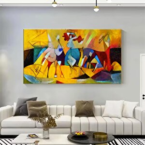 Picasso Stili Kanvas; Canlı Renkler