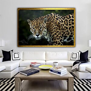 Renkli Kaplan Kanvas – Kaplan Duvar Sanatı, Asmaya Hazır 80x150 cm