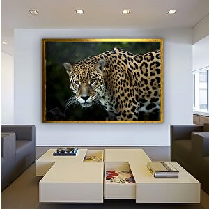 Renkli Kaplan Kanvas – Kaplan Duvar Sanatı, Asmaya Hazır 80x150 cm