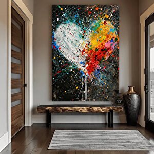 Graffiti Kalp Eller Kanvas; Sevgi Hediyesi