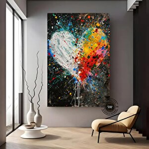 Graffiti Kalp Eller Kanvas; Sevgi Hediyesi