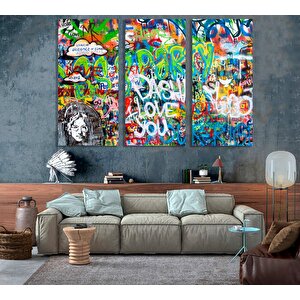 Urban Graffiti Kanvas Sanatı; Büyük Pop Art Dekor; Arkadaşa Hediye; Büyük Baskı