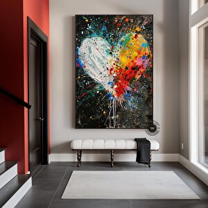 Graffiti Kalp Eller Kanvas; Sevgi Hediyesi