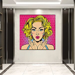 Pop Art Kadın Duvar Sanatı – Komik Stil, Dudak Temalı Baskı