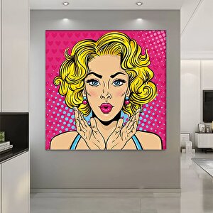 Pop Art Kadın Duvar Sanatı – Komik Stil, Dudak Temalı Baskı