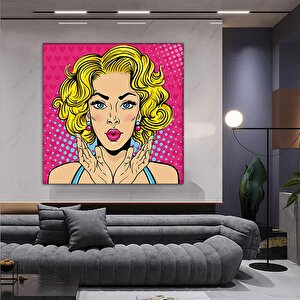 Pop Art Kadın Duvar Sanatı – Komik Stil, Dudak Temalı Baskı