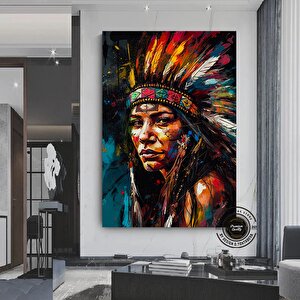 Kadın Graffiti Kanvas; Pop Kültür Sanatı 60x90 cm