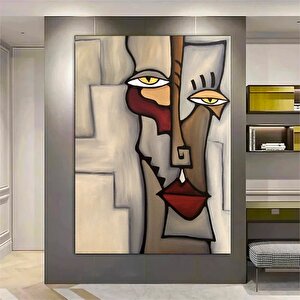 Picasso Soyut Figürler Posteri – Yüzle Bütünleşen Duvar Sanatı; Kanvas Tablo; Oturma Odası Dekoru