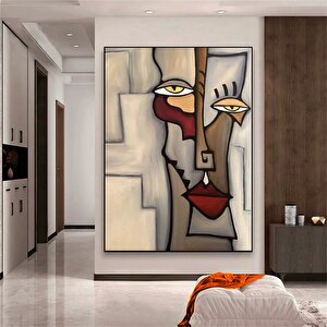 Picasso Soyut Figürler Posteri – Yüzle Bütünleşen Duvar Sanatı; Kanvas Tablo; Oturma Odası Dekoru 150x290 cm