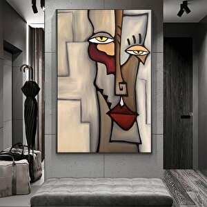 Picasso Soyut Figürler Posteri – Yüzle Bütünleşen Duvar Sanatı; Kanvas Tablo; Oturma Odası Dekoru 150x290 cm