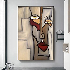 Picasso Soyut Figürler Posteri – Yüzle Bütünleşen Duvar Sanatı; Kanvas Tablo; Oturma Odası Dekoru