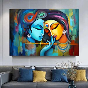 Radha Krishna Kanvas Tablo 100x200 cm