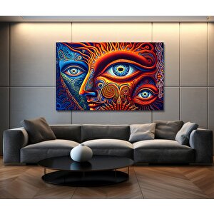 Dmt Psikedelik Üçüncü Göz Kanvas Tablosu; Göz Psikedelik Kanvas Baskısı