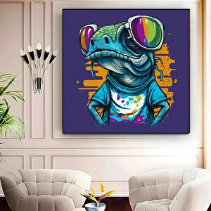 Soyut Bukalemun Graffiti Sanatı; Oturma Odası Dekoru