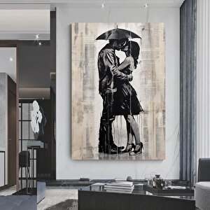 Aşıklar Tuvali; Orijinal Graffiti Sanatı 50x70 cm