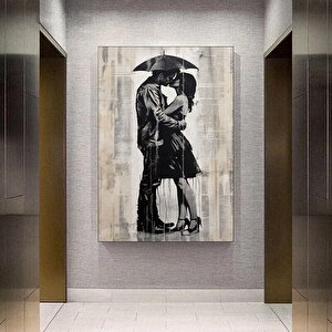 Aşıklar Tuvali; Orijinal Graffiti Sanatı 50x70 cm