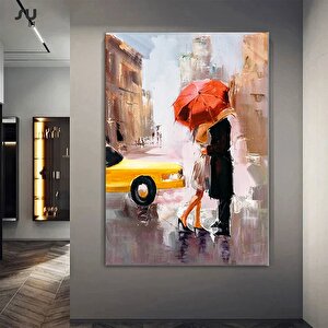 Aşk Resmi; Aşıkların Buluşması Kanvas; Erkek Ve Kadın Kanvas Resmi; Kavuşma Duvar Sanatı