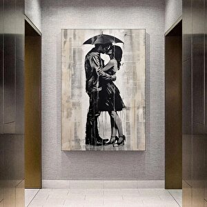 Aşıklar Tuvali; Orijinal Graffiti Sanatı 80x120 cm