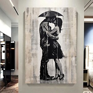 Aşıklar Tuvali; Orijinal Graffiti Sanatı 80x120 cm