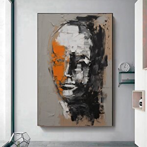 Soyut Portre Kanvas; İnsan Yüzü Tablosu